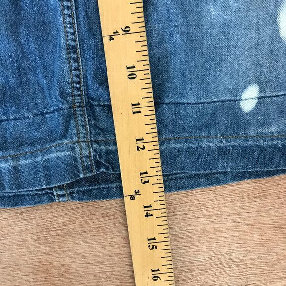 Dolce & Gabbana Denim Mini Skirt Women size 40 Blue Distressed Buckle Accent - Picture 6 of 11